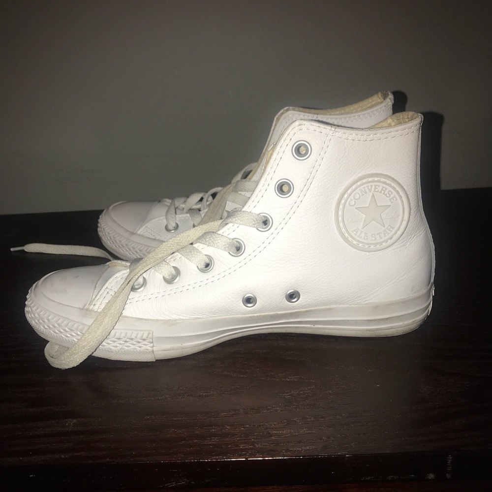White leather converse